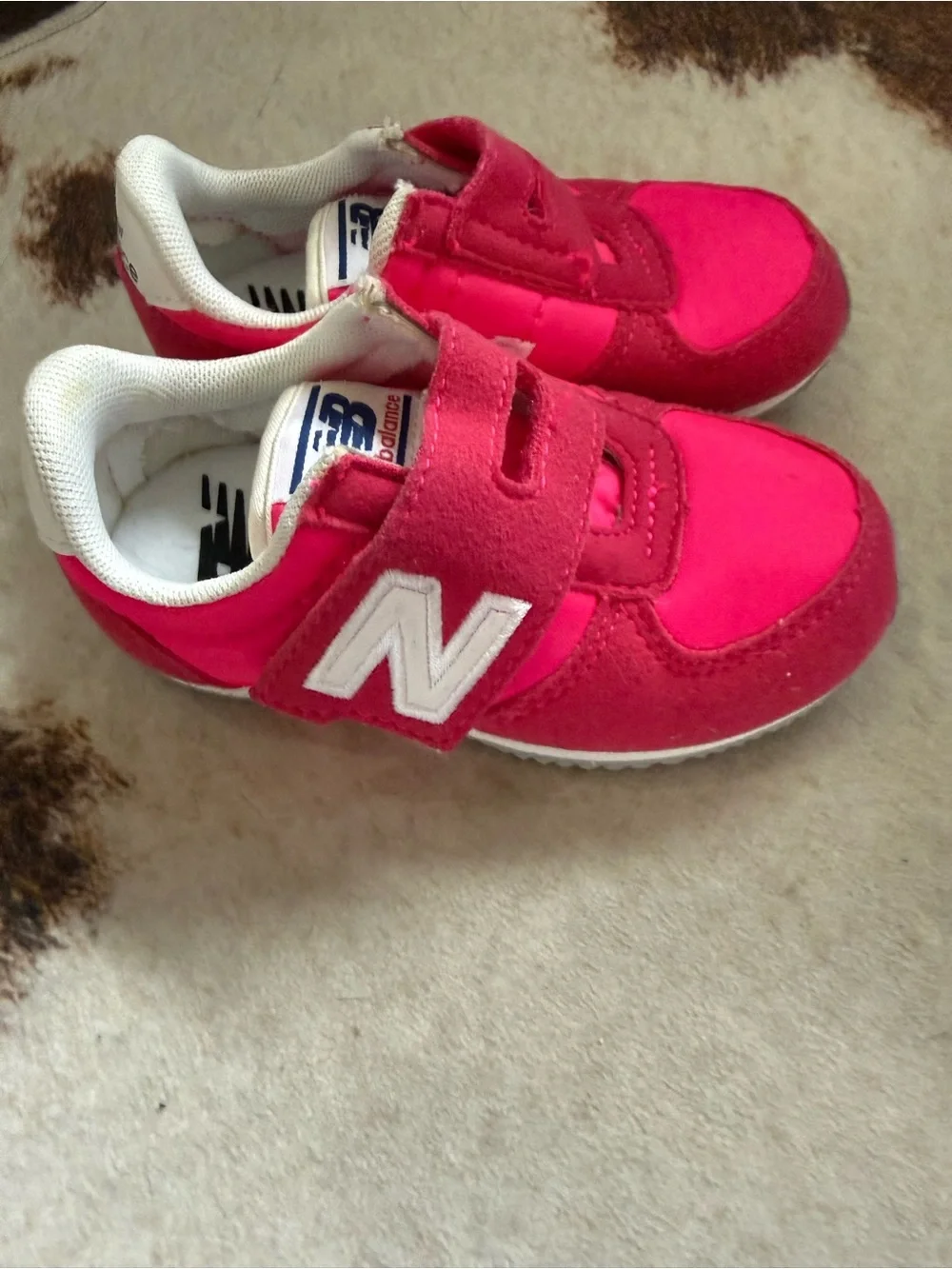 New Balance Baby size 7 Bright Pink Velcro Sneakers